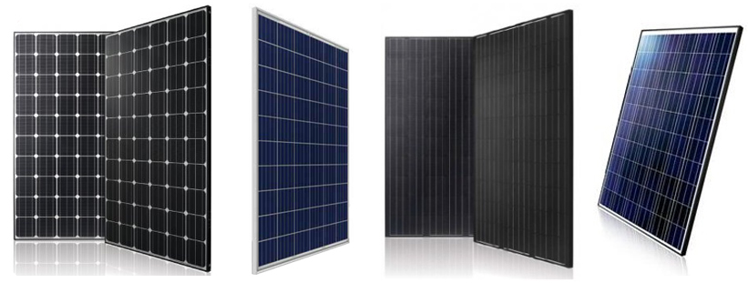 Buy Solar Panels - different frame options