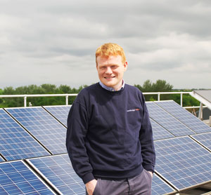 Owen Morgan at Solar Panel Installation