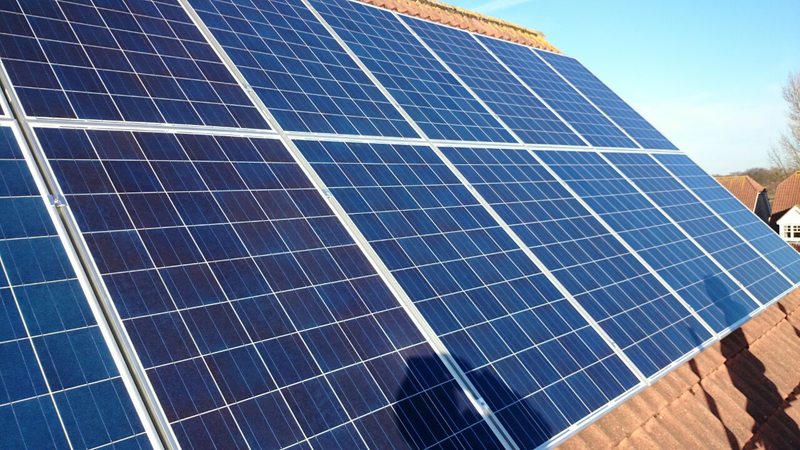 A Solar Panel array made from Polycrystalline solar modules.