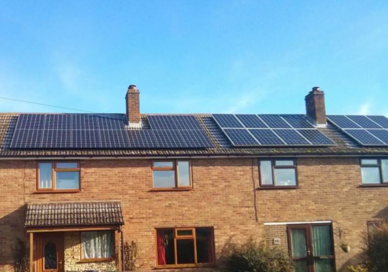 Black Frame and Silver Frame Solar panel systems next to each other