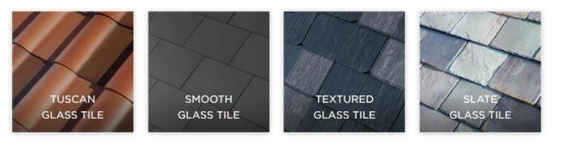 The different types of Tesla Solar Tiles available